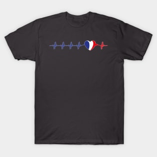 French heartbeat flag T-Shirt